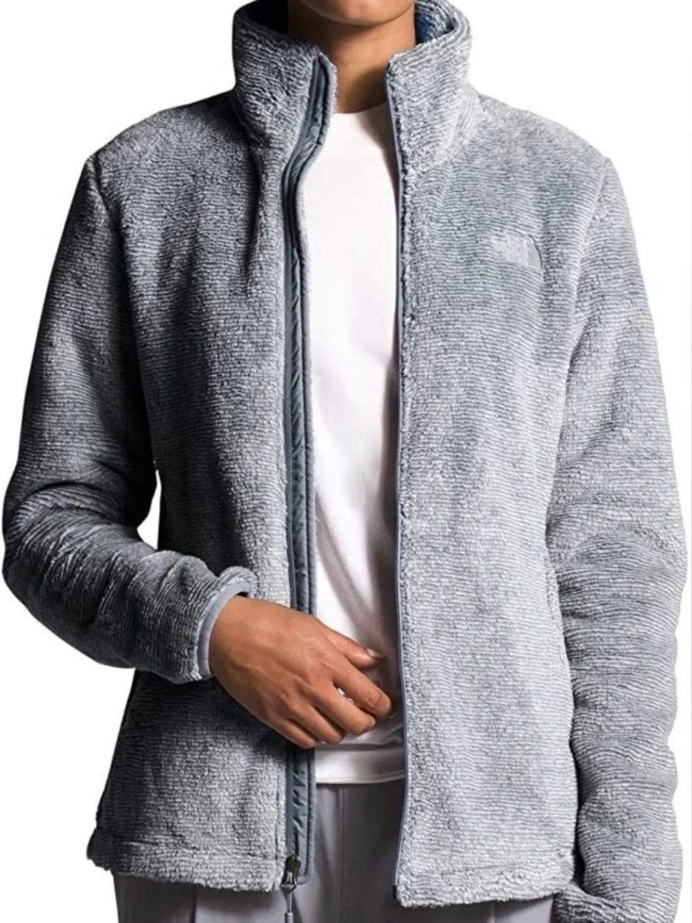 The North Face Osito 2 Fleece Jacket Women’s M Gray Plush Full Zip